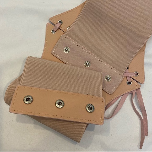 Pink Lace Up Corset Belt - Picture 7 of 8